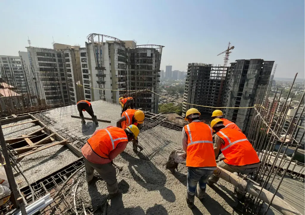 Work in progress construction site of Arya Bhangy Builders